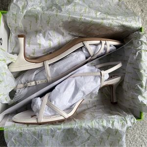 White Sam Edelman Sling Backs